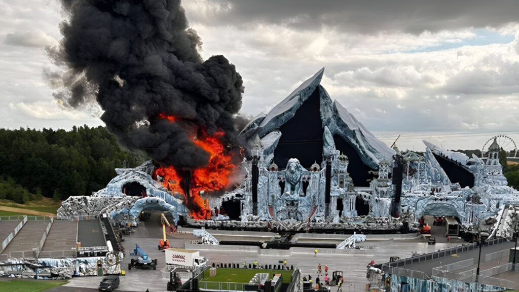 Tomorrowland 2025 fire Belgium stage destroyed