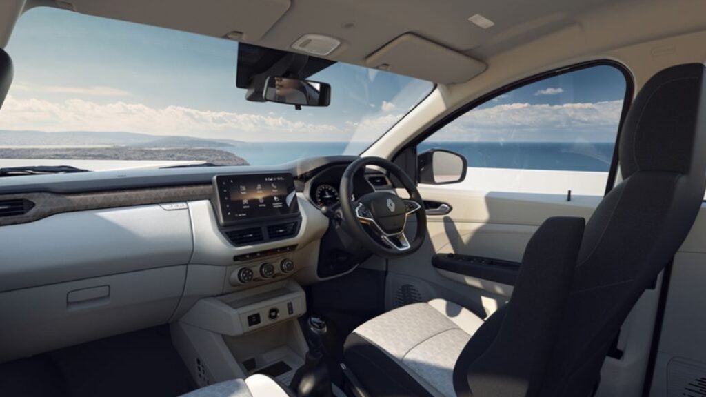 2025 Triber dashboard with 8-inch touchscreen and digital display